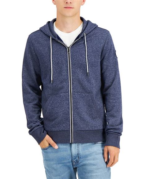 Michael Kors Mens Heathered Full Zip Hoodie 